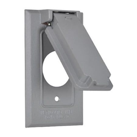 Hubbell ME GRY WP Flip Cover 1C-SV